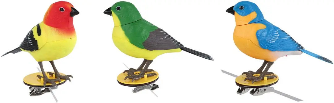 Van Manen Speelgoed Vogel Singing Bird - Rood/Blauw/ Groen - 087246