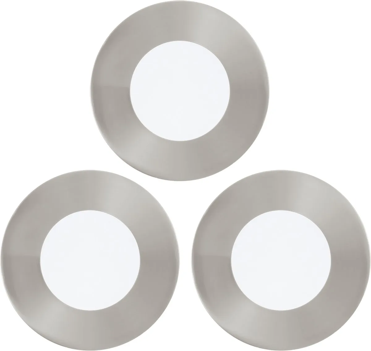 Eglo Fueva 1 LED Inbouwspot Ø85mm Nikkel-Mat - 3 Stuks