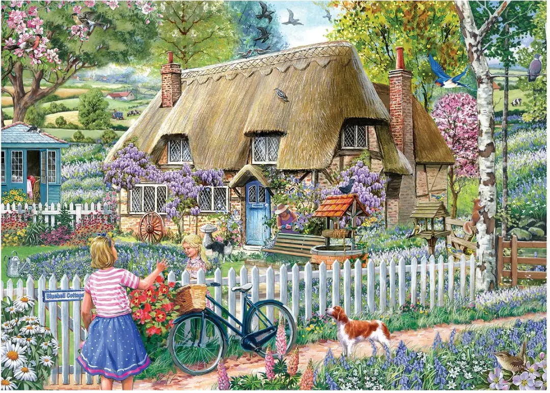 House Of Puzzles Bluebell Cottage Legpuzzel 1000 Stuks - Multicolor
