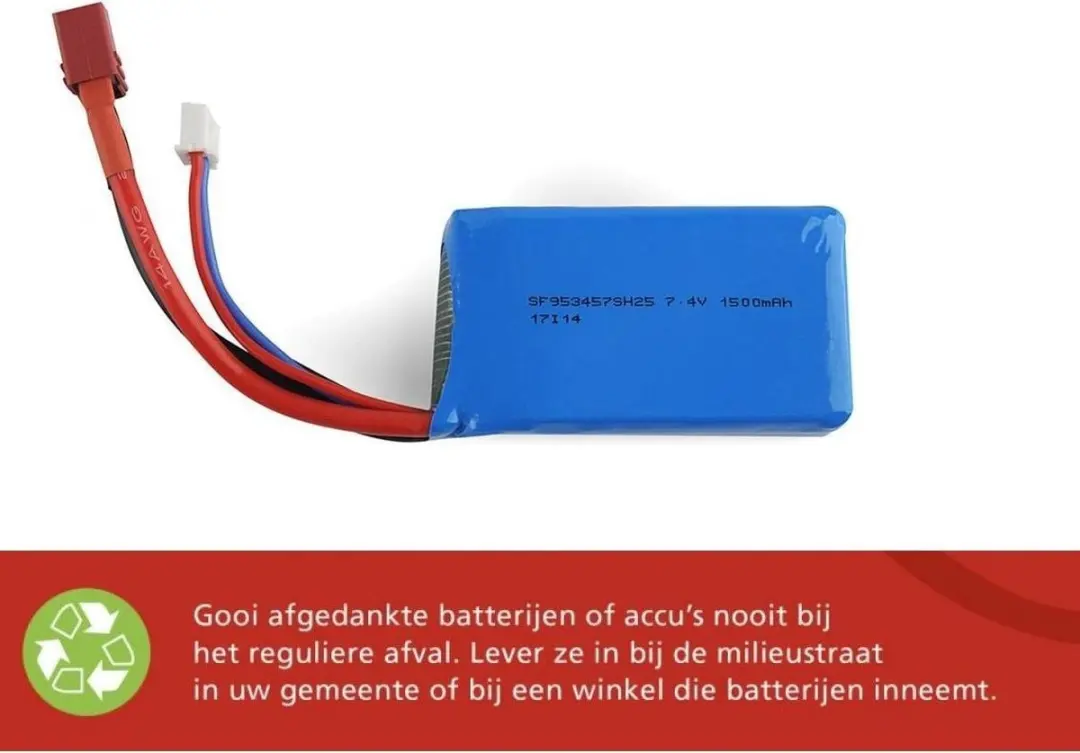 WLtoys Lipo Accu 7.4V 1500mAh - RC Voertuig