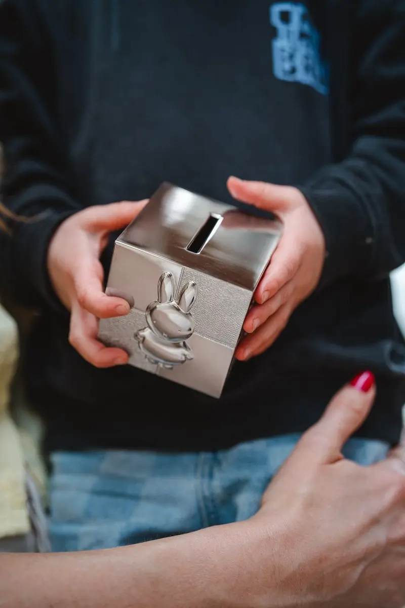 Zilverstad Spaarpot Kubus Nijntje - Zilver