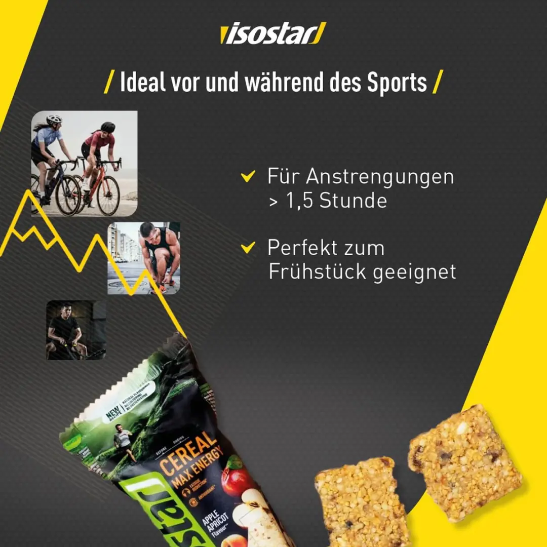 Isostar Cereal Max Appel Abrikoos - 3x55g