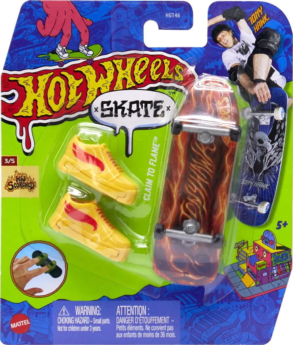 Hot Wheels SKATE CLAIM TO FLAME Board HVJ78