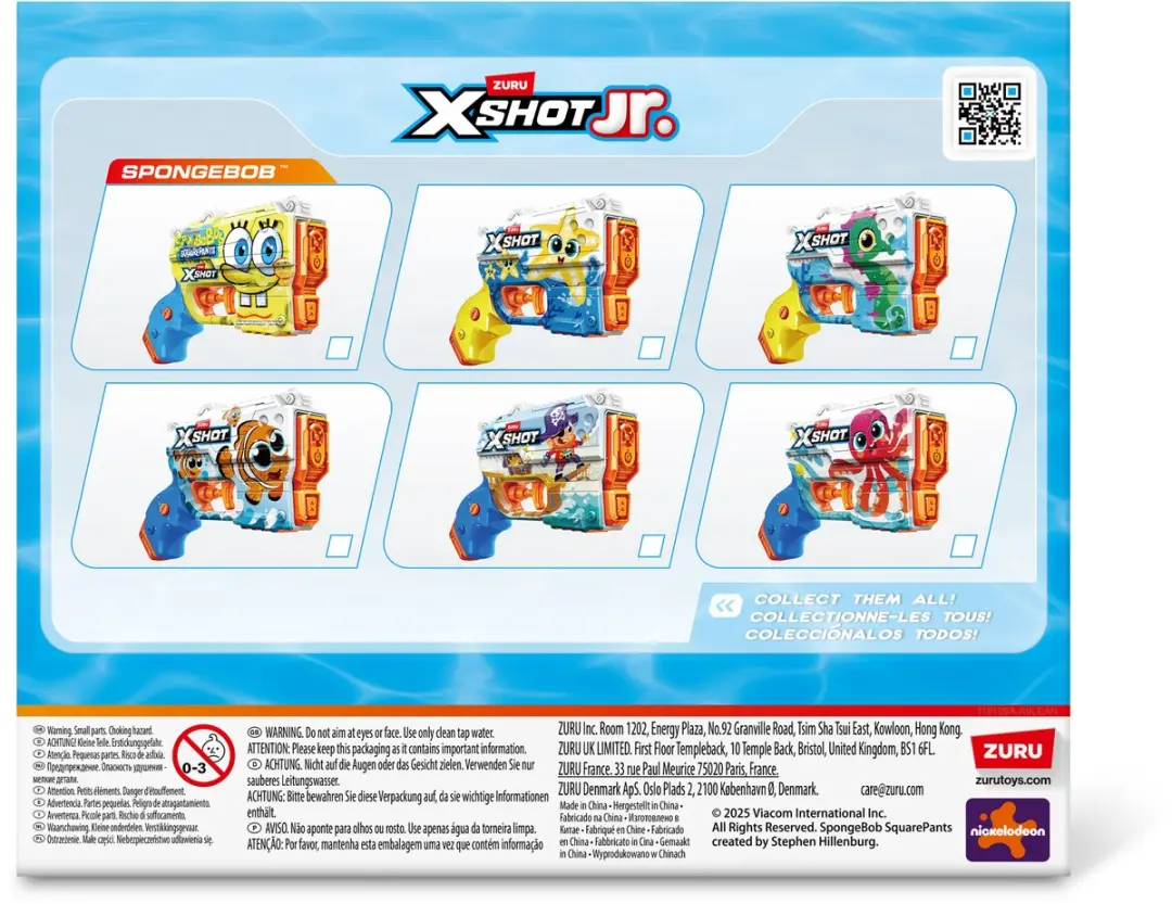 XSHOT Water Spongebob Jr Fast Fill Water Blaster 150L - Geel