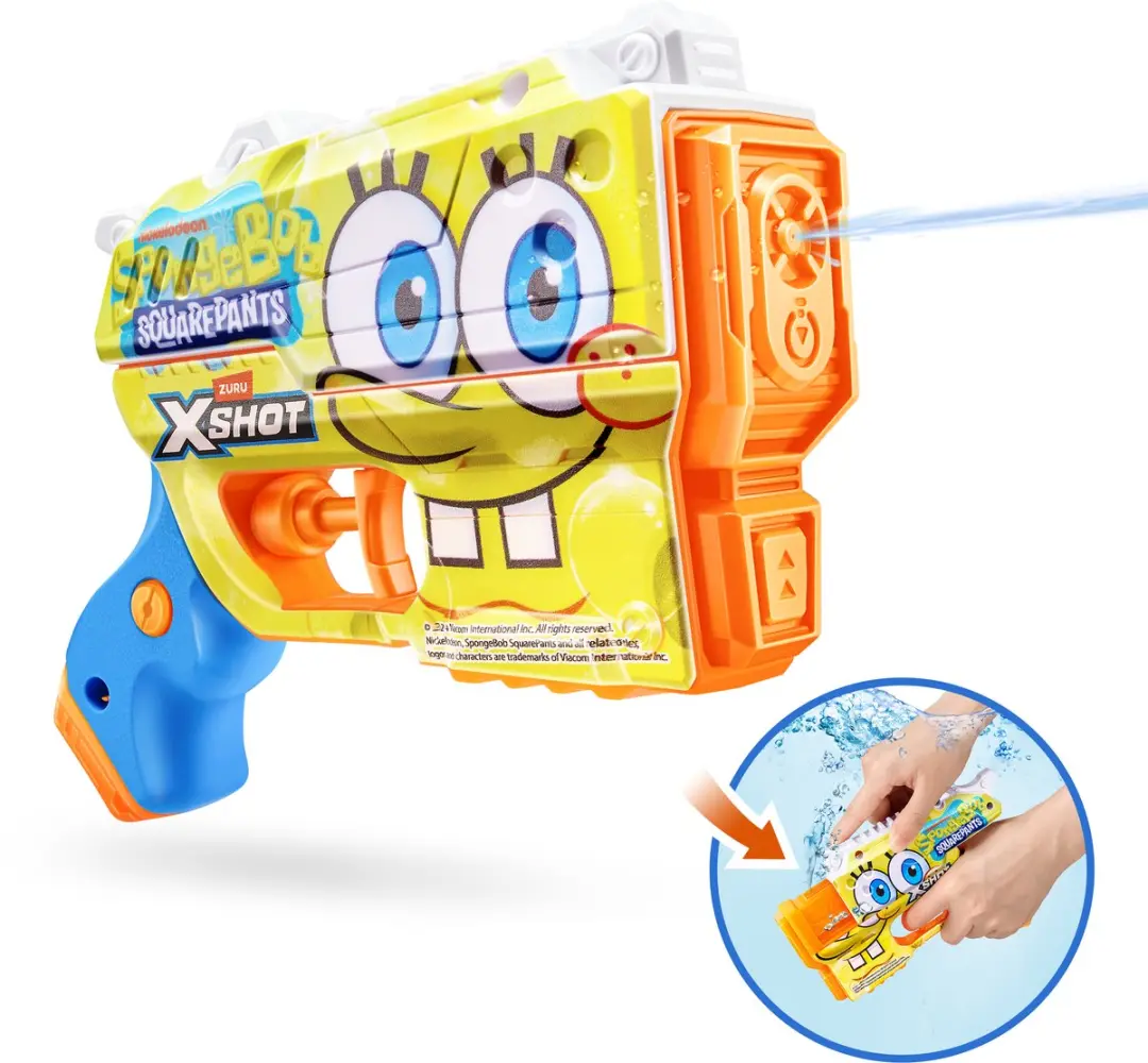 XSHOT Water Spongebob Jr Fast Fill Water Blaster 150L - Geel - afbeelding 6 van 6