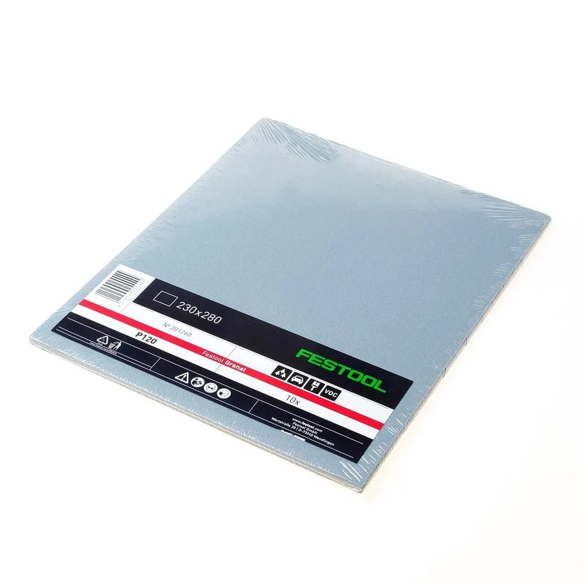 Festool 230x280 P120 GR/10 Handschuurmateriaal Granat VE=10 - 201260