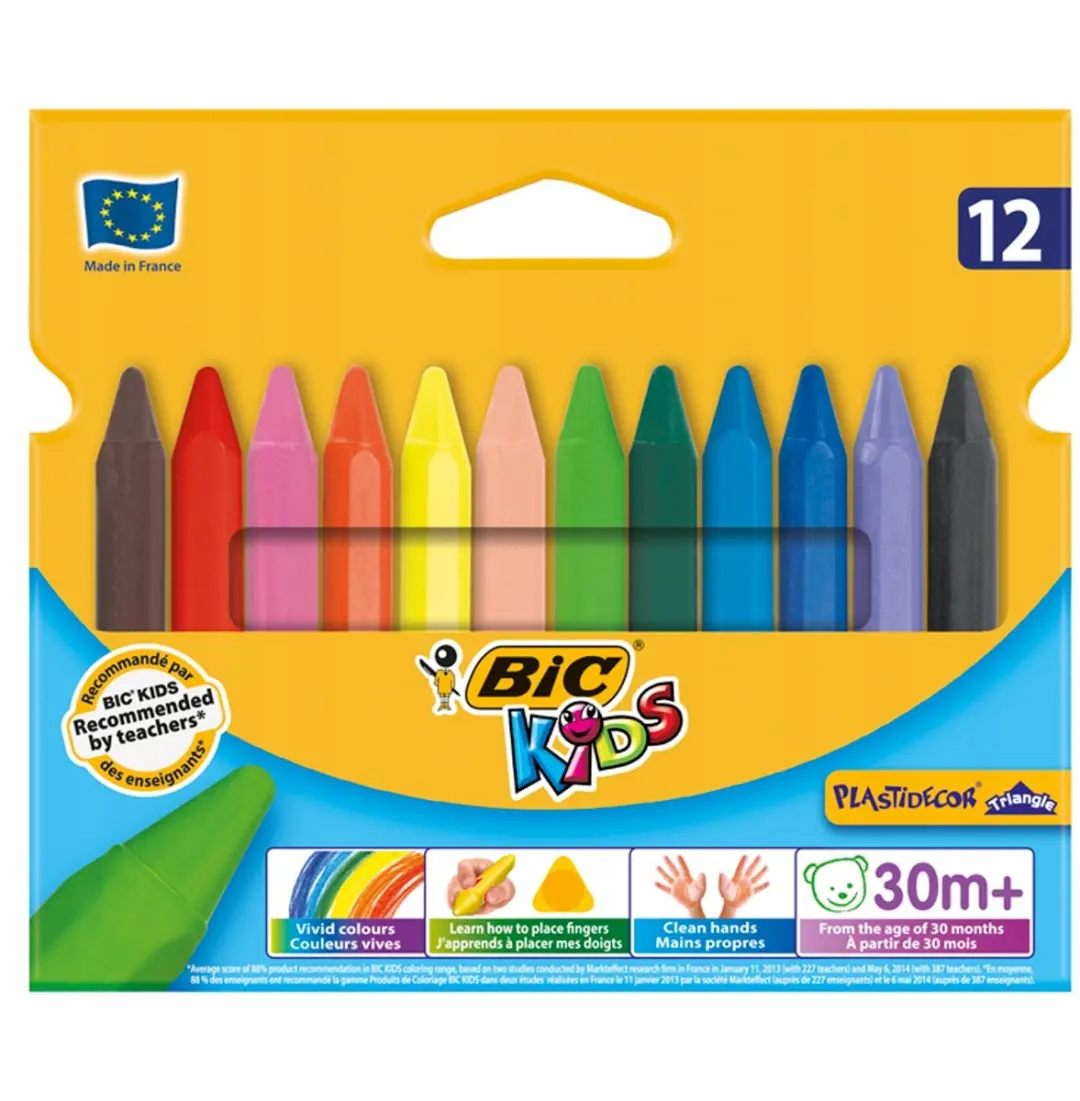 Bic Plastidecor Driehoek Kleurpotloden - 12 Stuks Multicolor