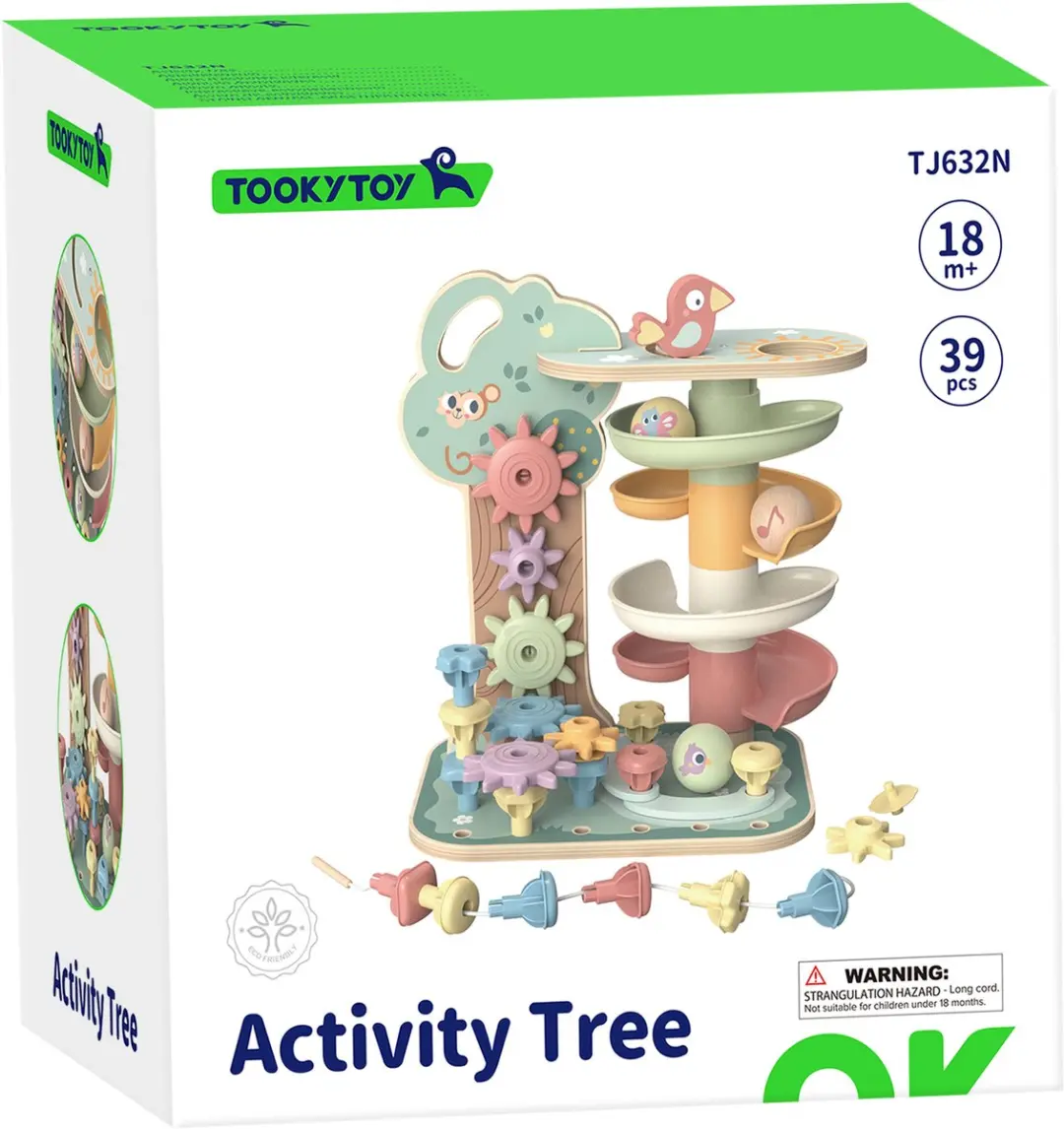 Tooky Toy Knikkerbaan met Dieren Multikleur