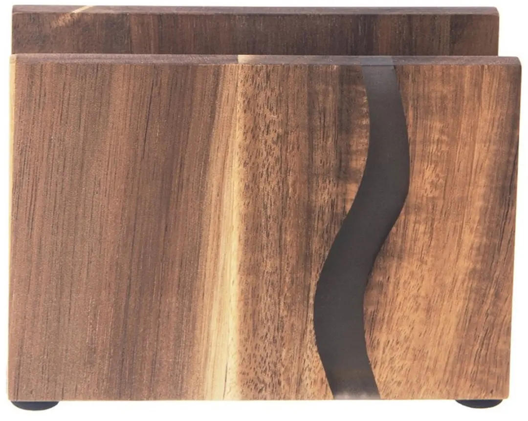 Orion River Serie Houten Serwetnik 12x8,5cm - Acacia - afbeelding 6 van 6