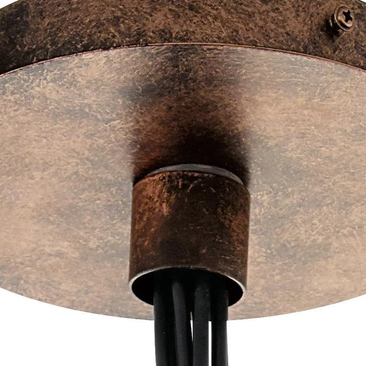 Eglo Vintage Priddy 1 Hanglamp - 7 Lichts Ø385mm Koper
