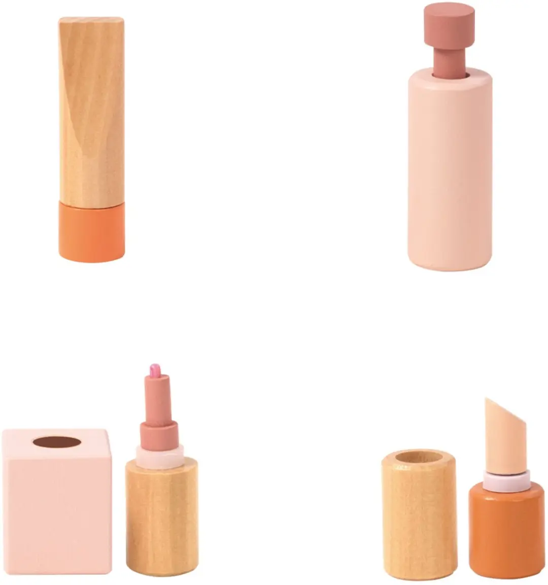 Tooky Toy Houten Kaptafel Roze - inclusief 19-delige accessoireset
