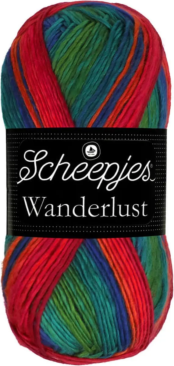 Scheepjes Wanderlust 100g - Bangkok - Rood/Groen