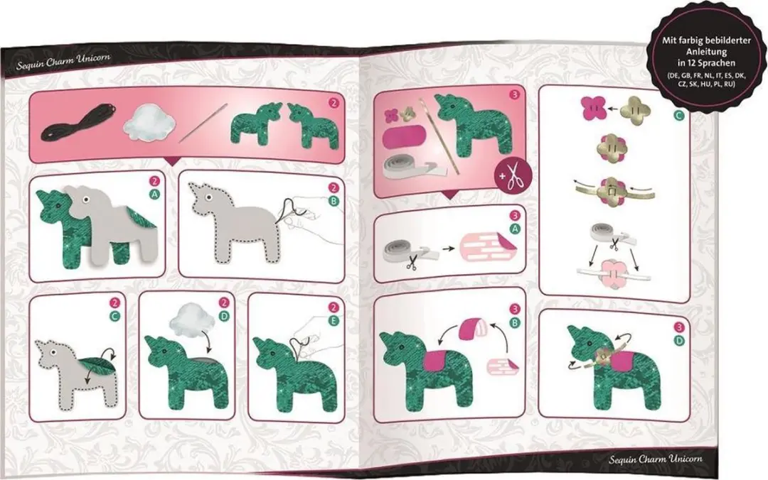 Lena Sequin Charm Unicorn - Multicolor - afbeelding 6 van 6
