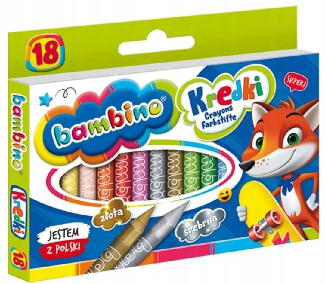 Bambino Wasco Krijtjes Set - 18 Kleuren