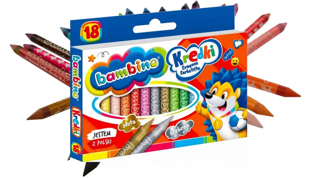Bambino Wasco Krijtjes Set - 18 Kleuren