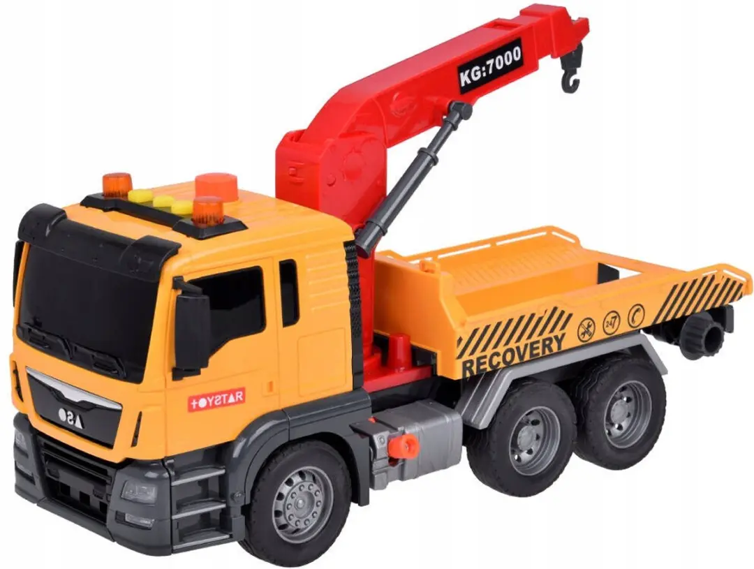 Toystar Sleepwagen met Auto Licht & Geluid - Blauw/Rood/Oranje