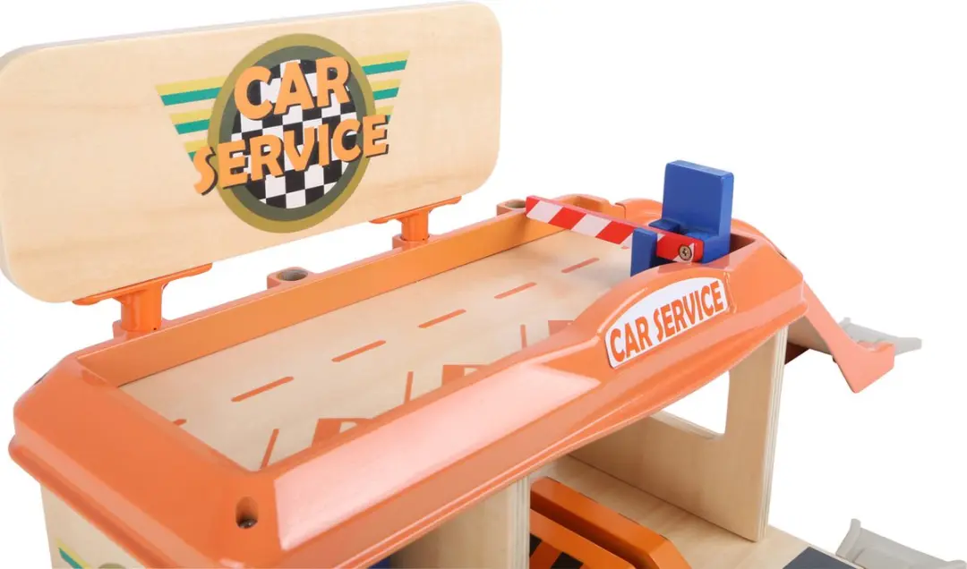 Small Foot Houten Autogarage 192270 - Oranje