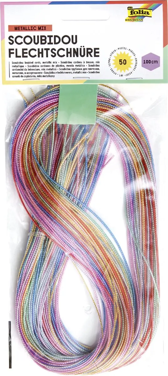 Folia Scoubidou BASIC MIX Vlechtkoorden 1,8mm