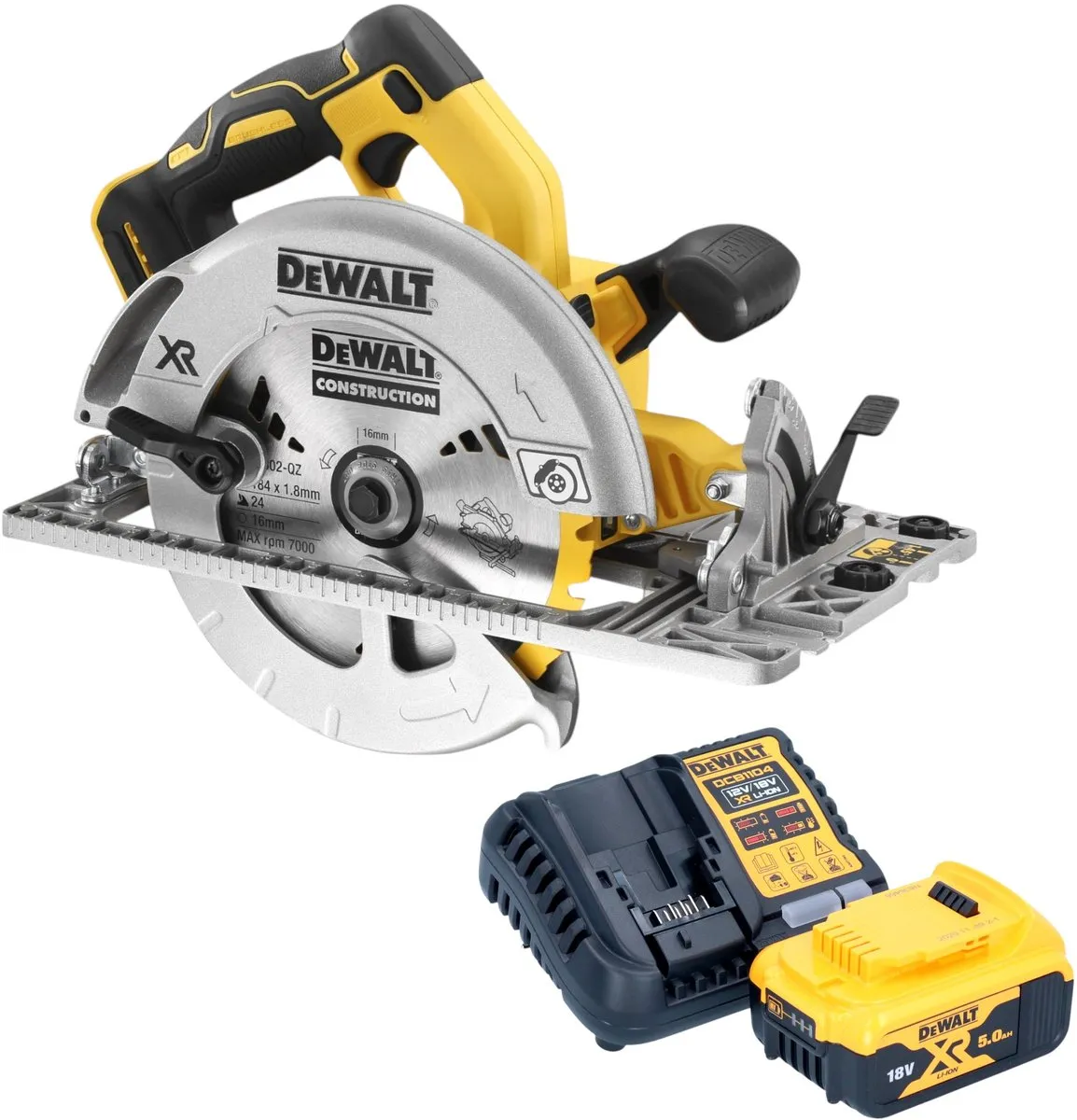 DeWalt DCS572 P1 Accucirkelzaag 18V 184mm