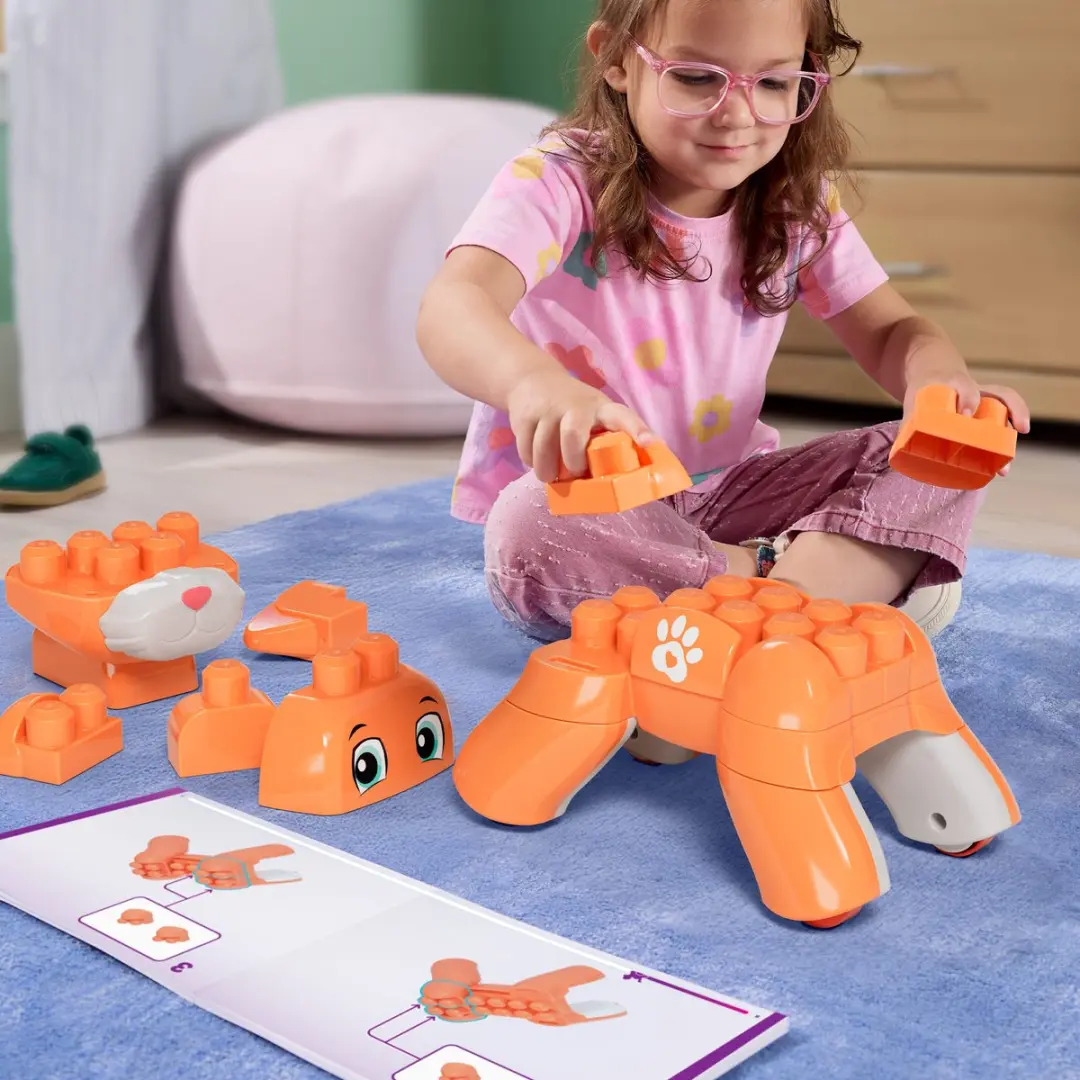 Mega Bloks Fisher-Price Rollende Kitten - 26 Stukken - afbeelding 6 van 6