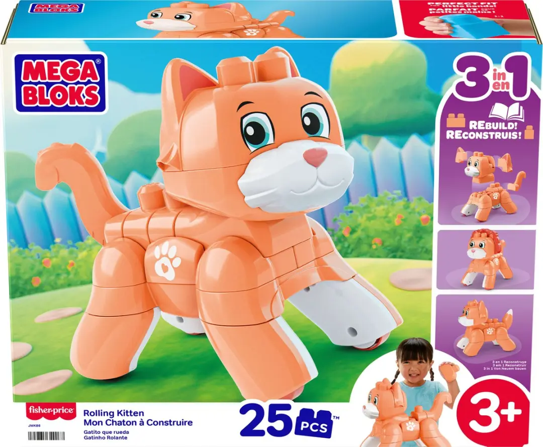 Mega Bloks Fisher-Price Rollende Kitten - 26 Stukken