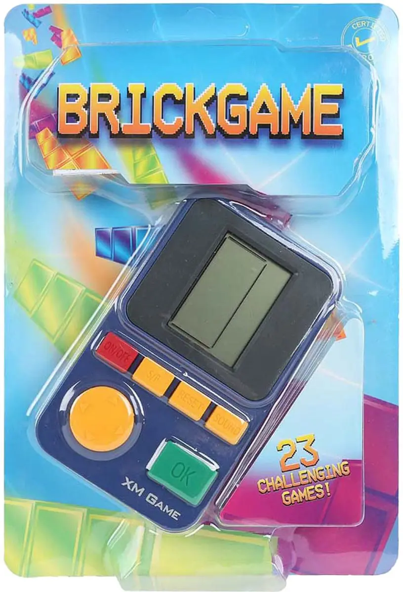VAN MANEN Brickgame Retro Spelcomputer 23 Spellen - 6,5x11cm - Meerkleurig