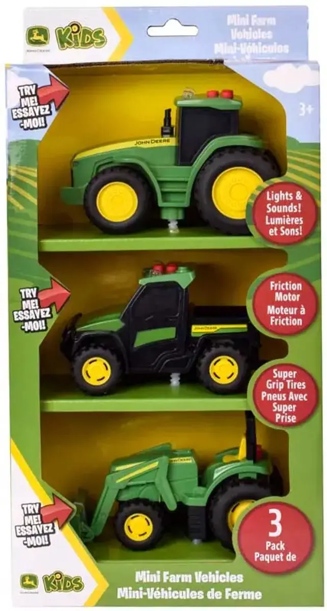 Tomy John Deere Tractor Speelgoed 3-Pack - Meerkleurig