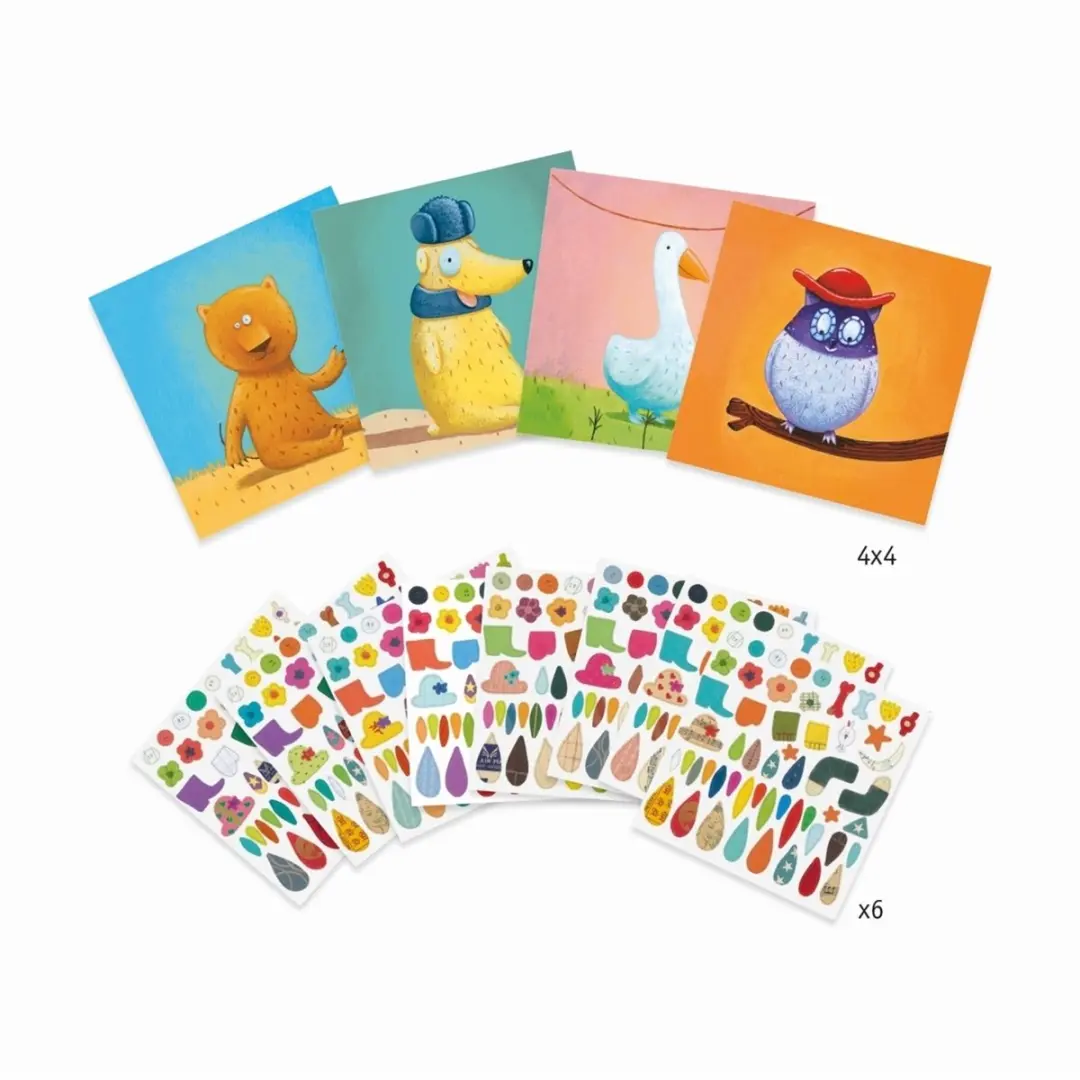 Djeco Stickers Multicolore - 11 Stuks