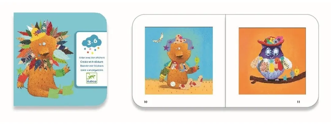 Djeco Stickers Multicolore - 11 Stuks