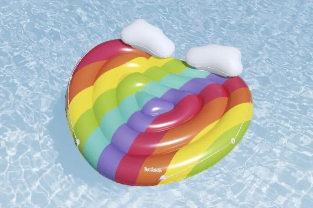 Bestway Opblaasbaar Zwembadeiland Regenboog Hart 164cm