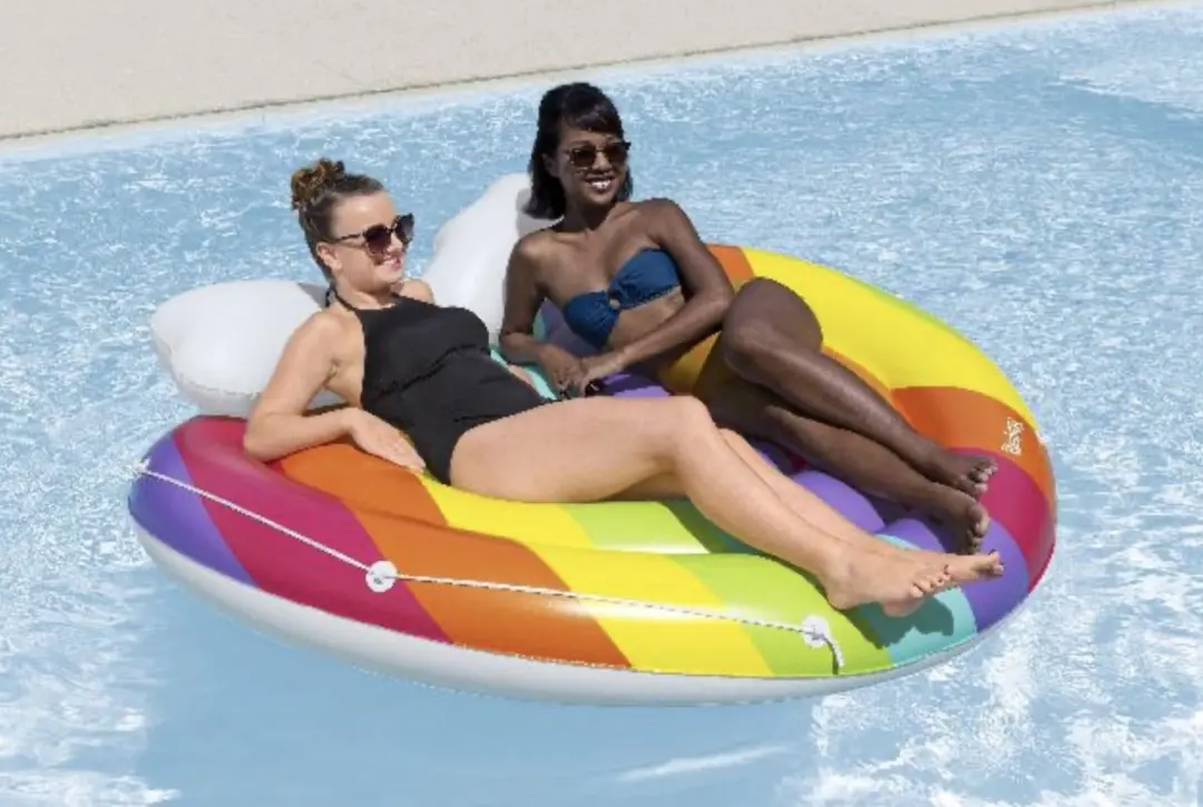 Bestway Opblaasbaar Zwembadeiland Regenboog Hart 164cm