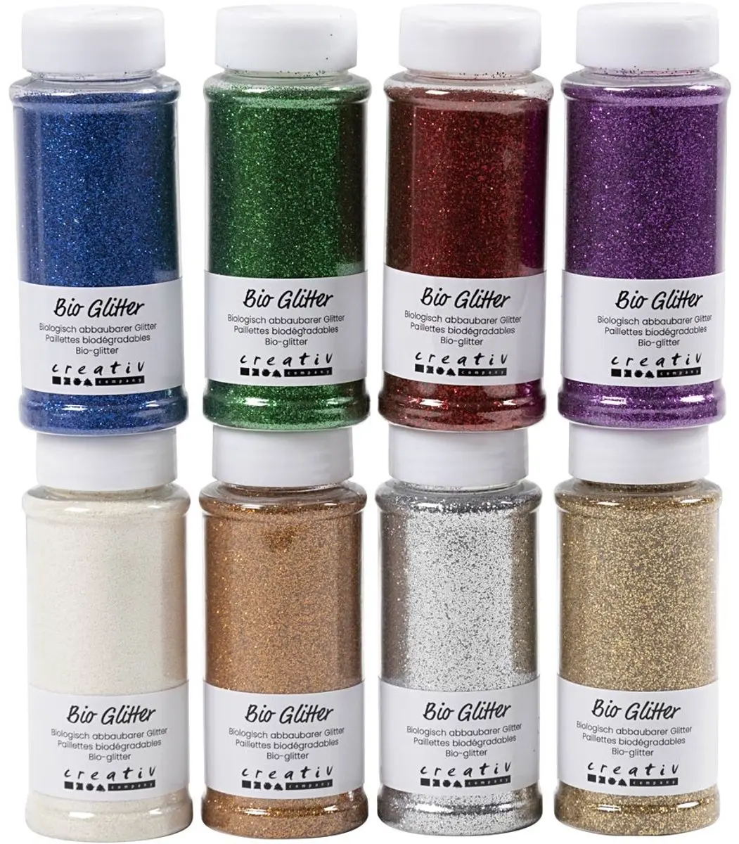 Bio Sparkles, diverse kleuren, 8x140 ml/ 1 doos