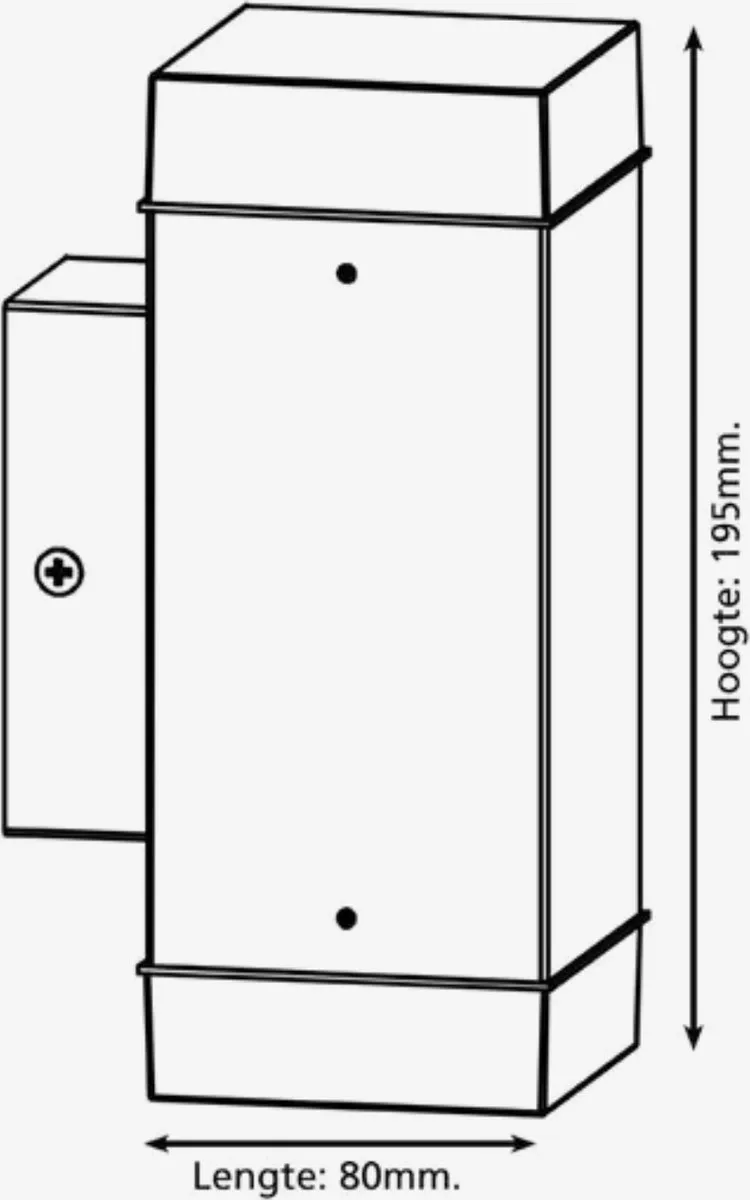 Eglo LED Wandlamp RVS 2x2.5W - IP44
