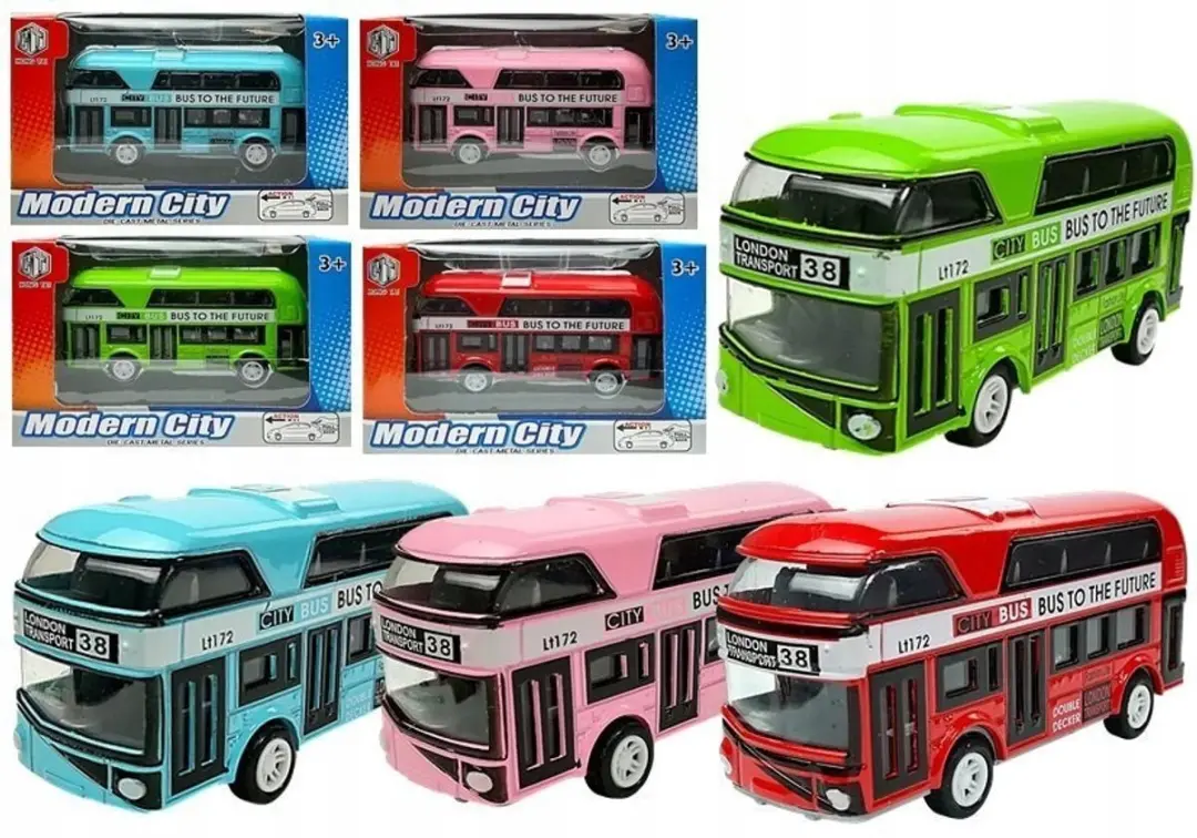 LEAN TOYS Dubbeldekkerbusspeelgoed 5905991027065