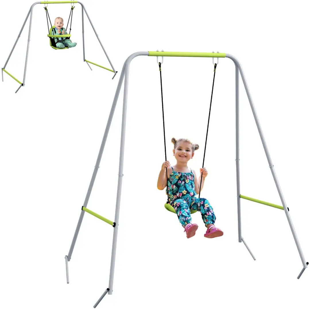 Outsunny Kinderschommel Metaal 180x160x182cm