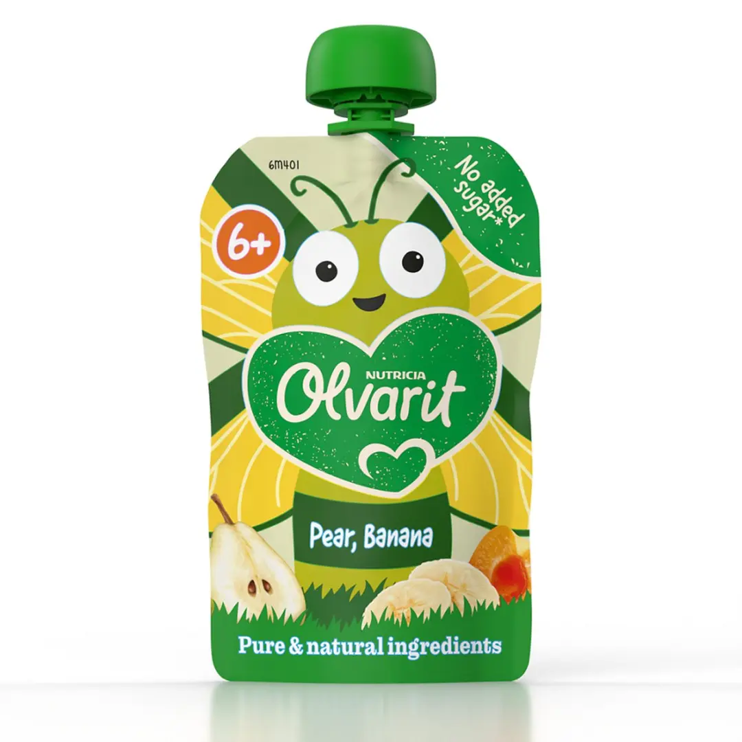 Olvarit Knijpfruit Peer & Banaan 6+M - 100g