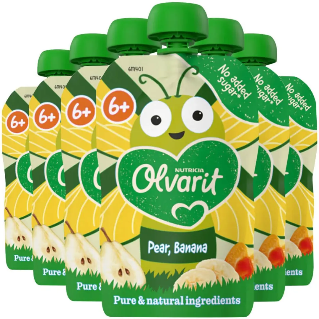 Olvarit Knijpfruit Peer & Banaan 6+M - 100g