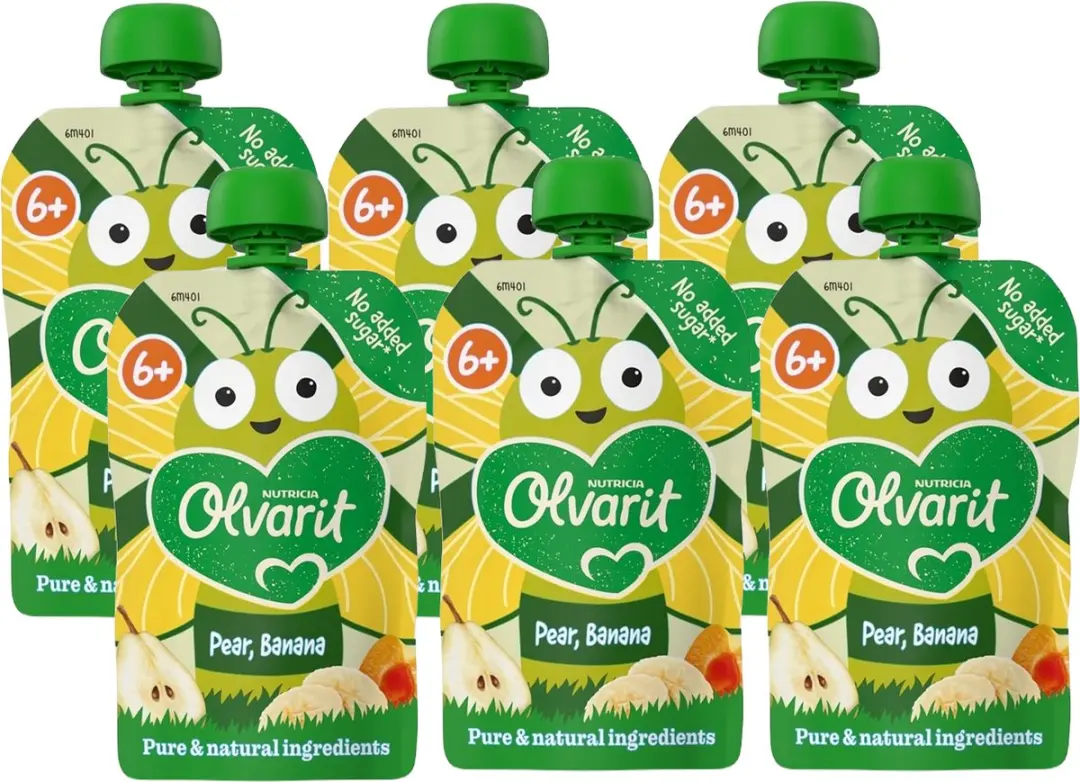 Olvarit Knijpfruit Peer & Banaan 6+M - 100g