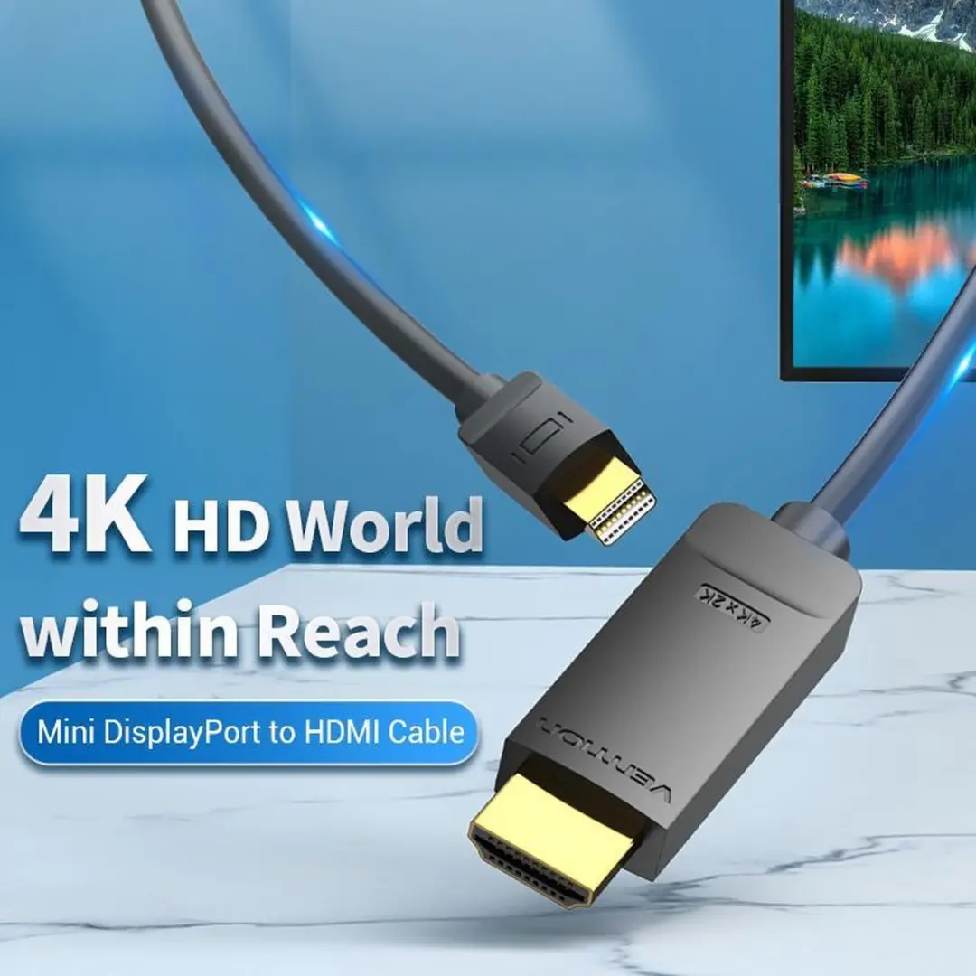 Vention Mini DisplayPort naar HDMI Kabel 4K - 2m - Zwart