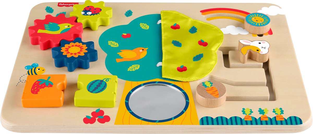 Mattel houten activiteitenspeelgoed Fisher-Price voor peuters.