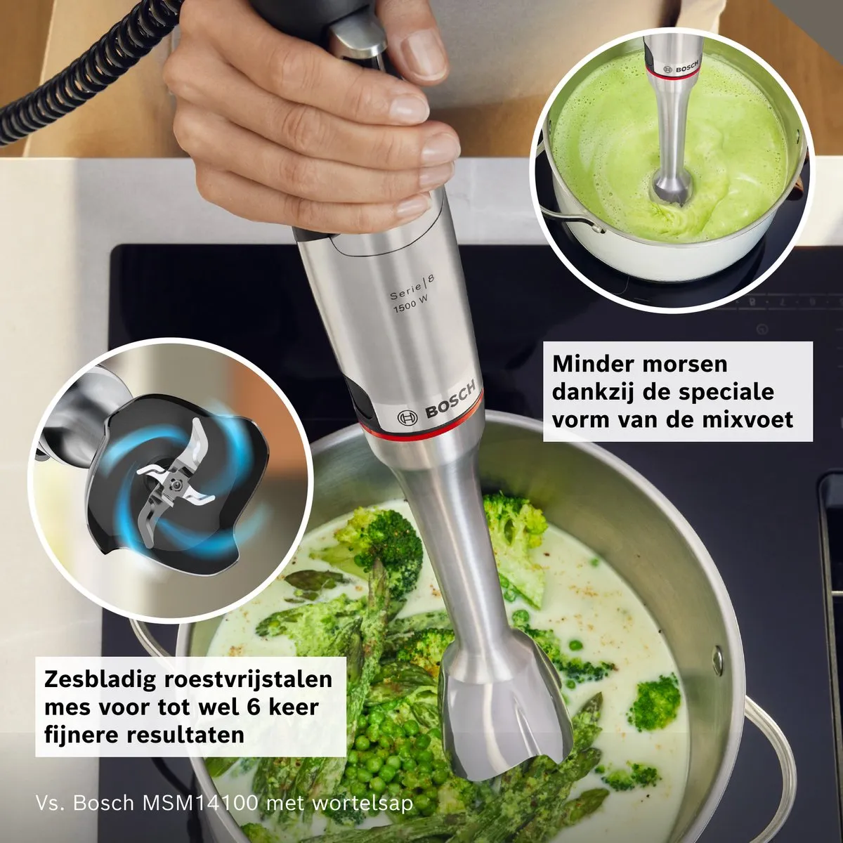 Bosch Serie 8 MSM8M934 - ErgoMaster Staafmixer - 1500W - Roestvrijstaal