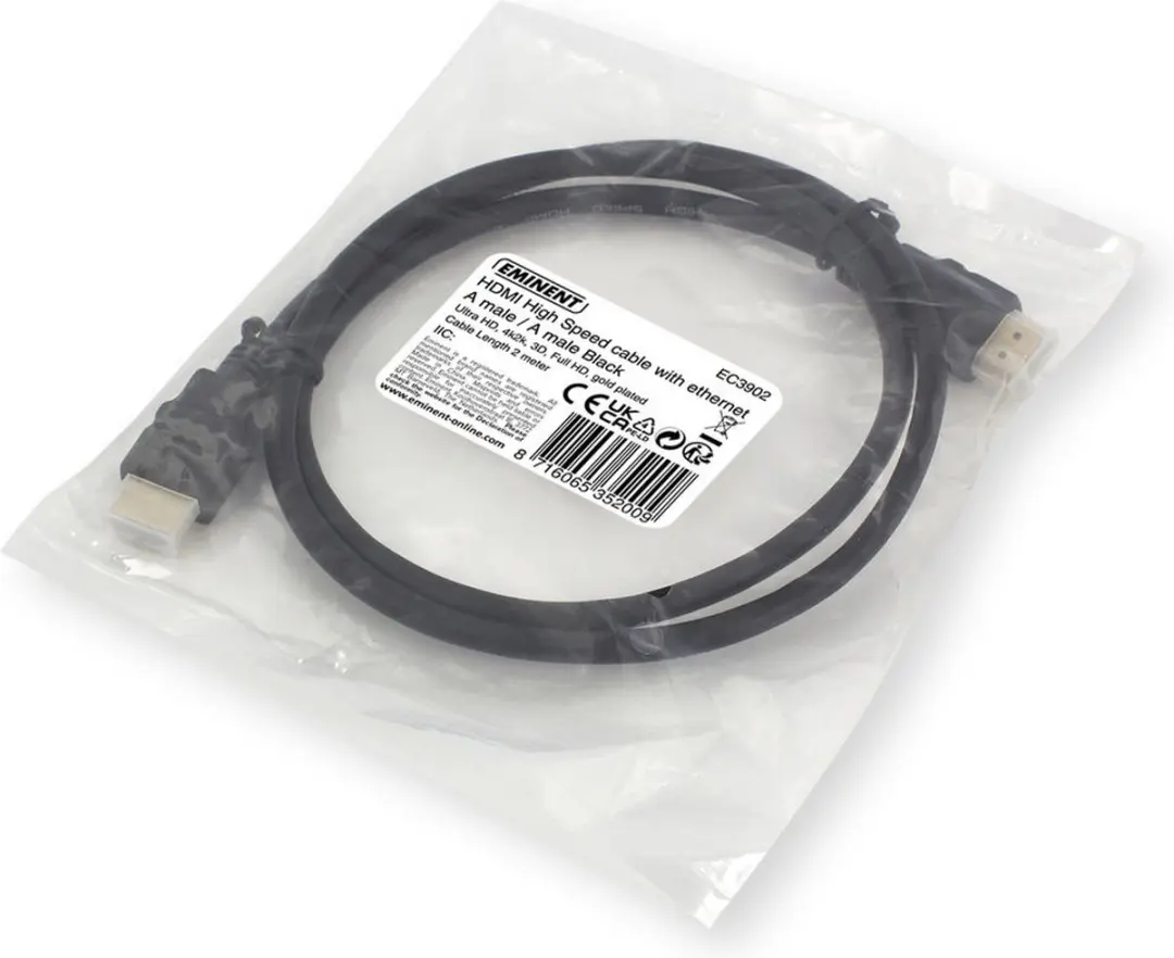Ewent Eminent HDMI 4K Kabel 2m - Zwart