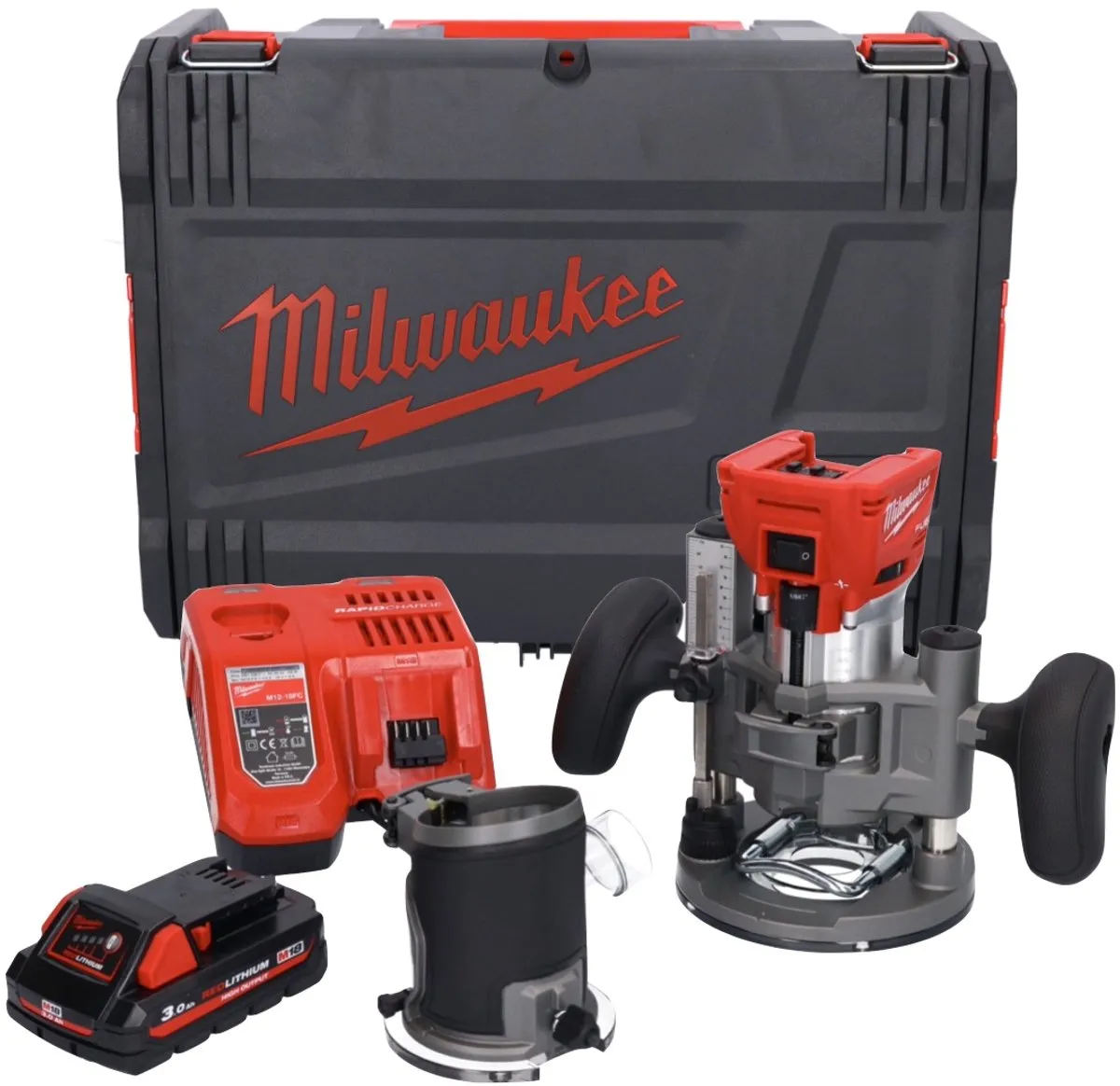 Milwaukee M18 FTR-301X Accu Bovenfrees - 18V Borstelloos - 3.0Ah + Lader + Set