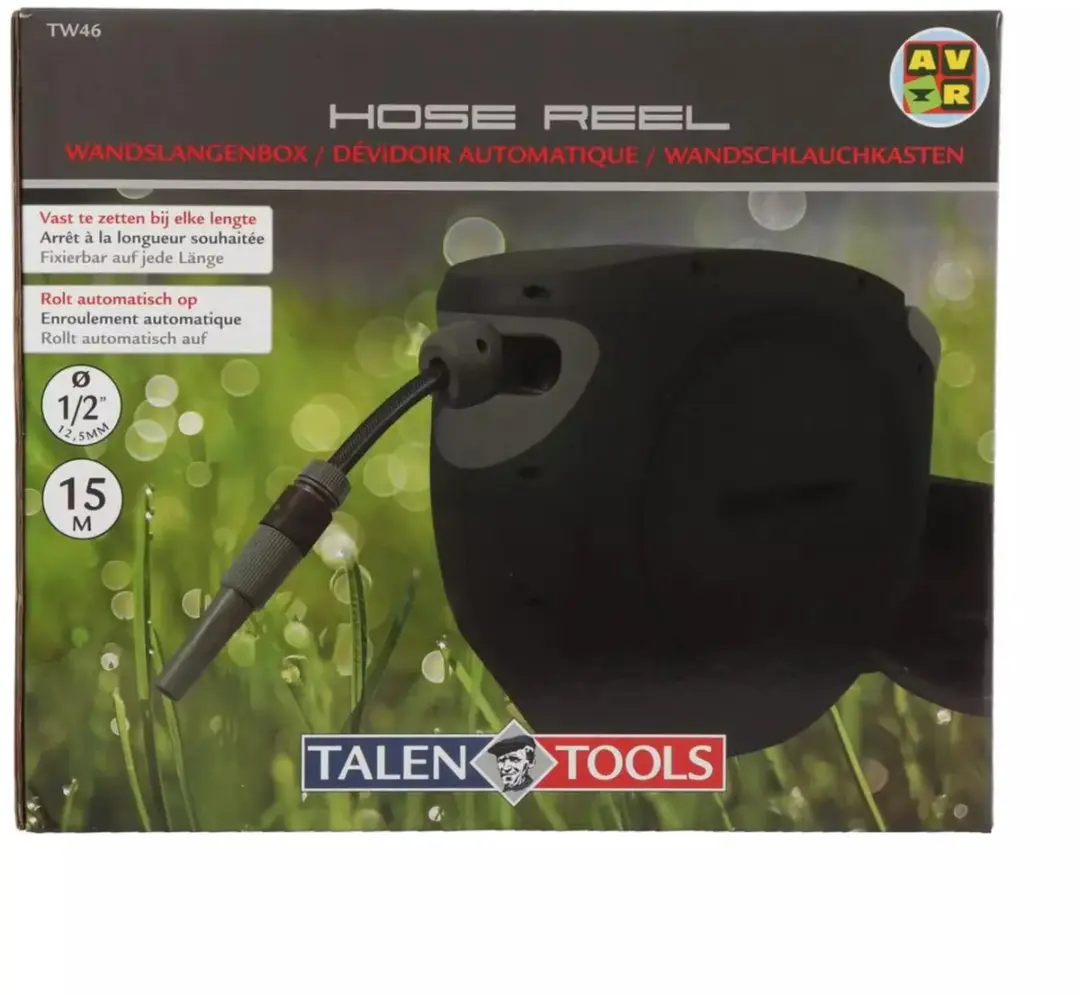 Talen Tools Wandslangenbox Deluxe 15m - Automatisch oprolsysteem