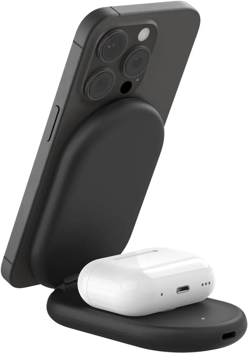 Belkin WIZ028vfBK 2-in-1 Draadloze Lader Qi2 15W - Zwart