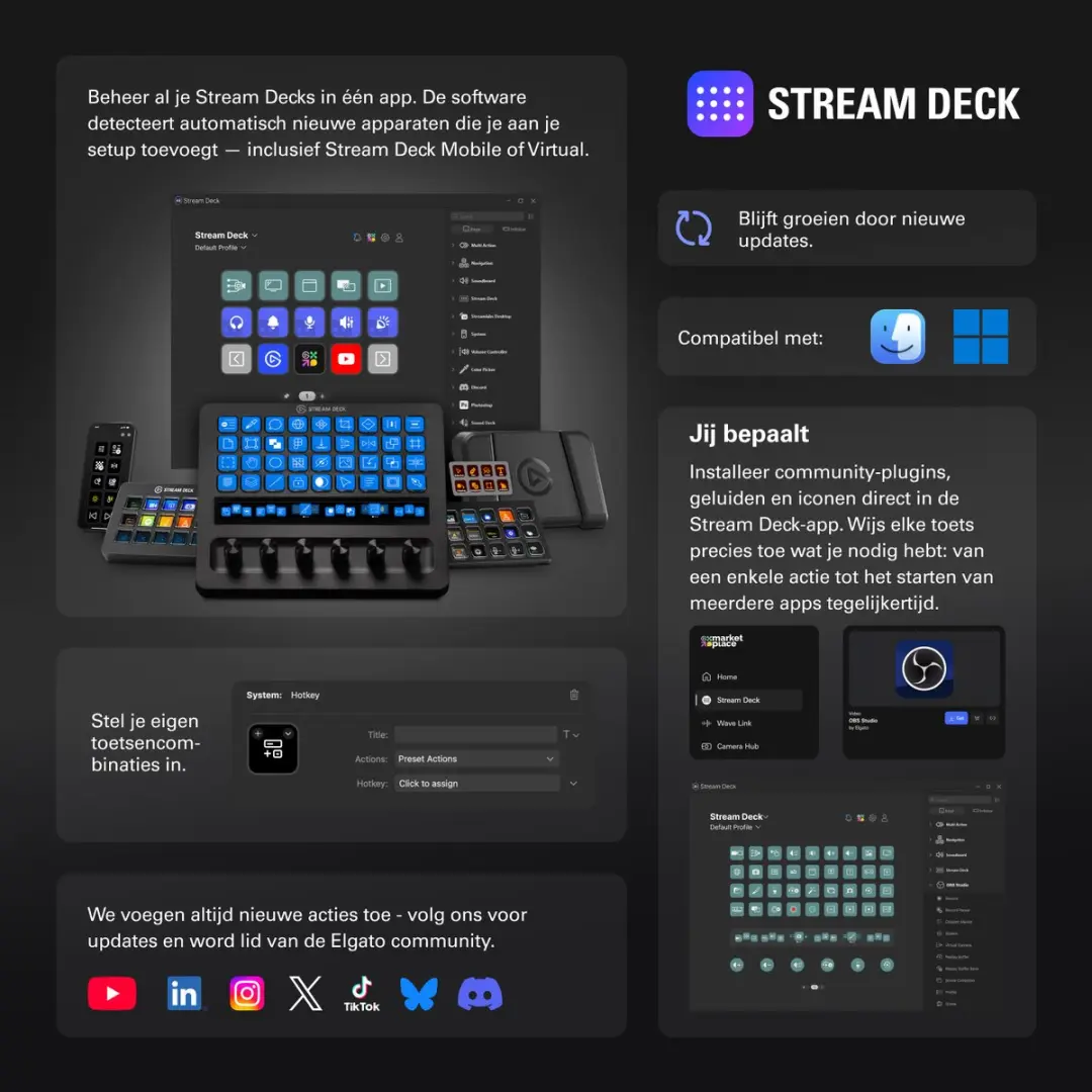 Elgato Stream Deck + XL 10GBX9901 - 42 Macrotoetsen