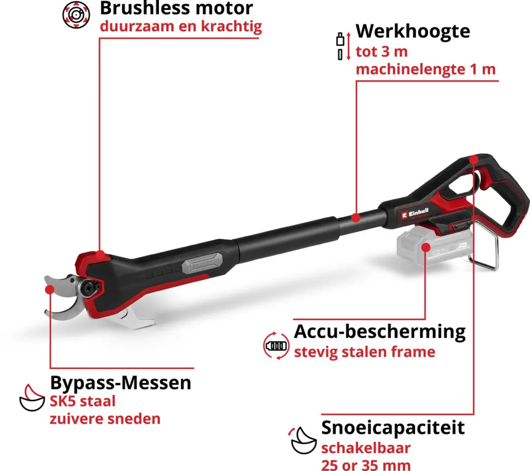 Einhell Professional GP-LS 18/35 Li BL Solo Accu Snoeischaar 18V - Takdikte 35mm - afbeelding 2 van 6