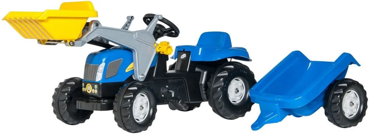 Rolly Toys New Holland Traptractor 023929 - Blauw/Zwart