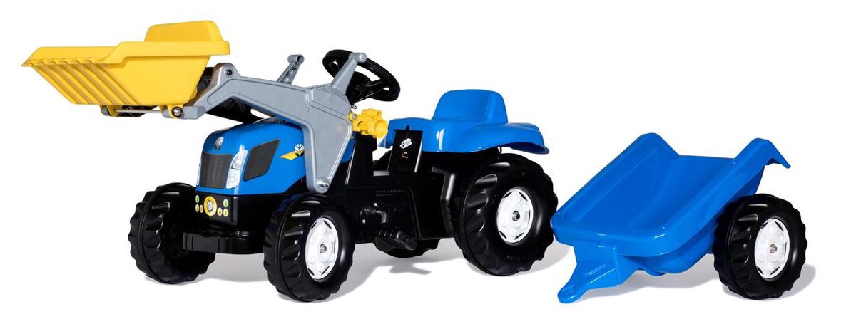 Rolly Toys New Holland Traptractor - Met frontlader en aanhanger - 2,5+ jaar