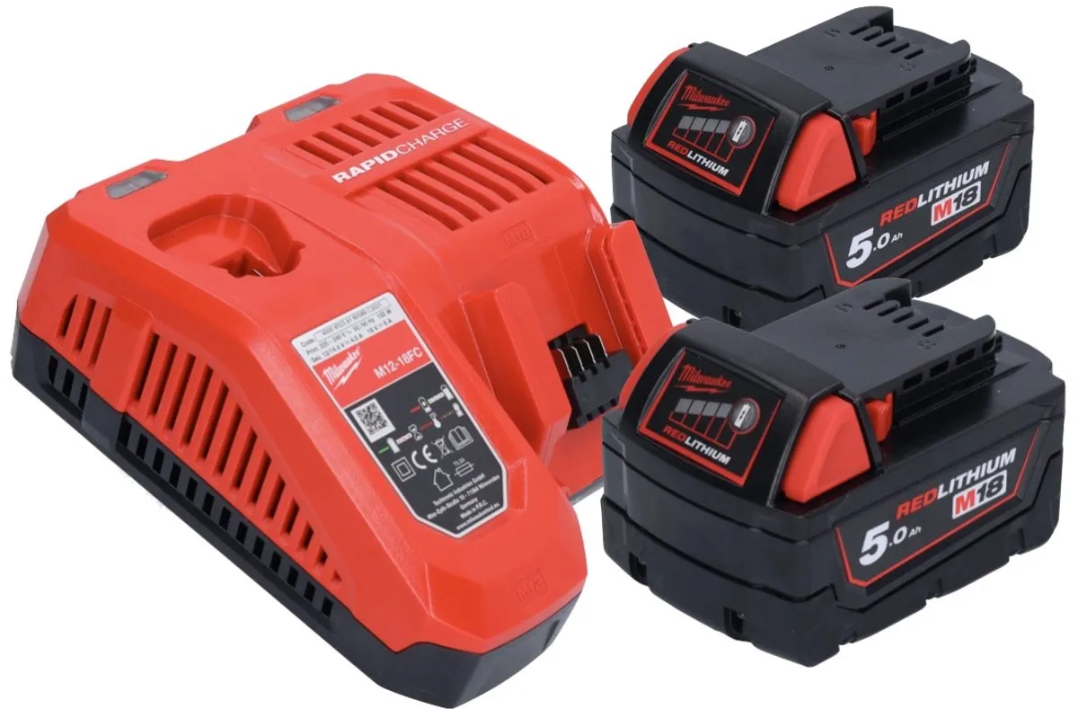 Milwaukee M18 FIW2F12-502 Accu-slagmoersleutel 339Nm - 2x 5.0Ah + Lader